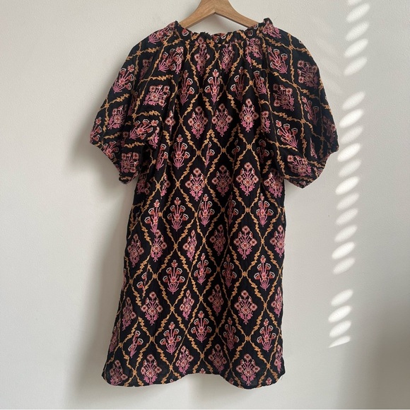 Joy-Joy Peasant Dress Ethnic Boho Emb- Monkee's of Georgetown womens Size Large - Picture 5 of 6